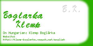 boglarka klemp business card